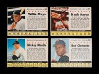 A Near Set of 1961 Post Cereal Baseball Cards (197/200) Including Mickey Mantle and Multiple Hall of Famers