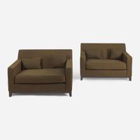 Christian Liaigre (French, 1943-2020) for Holly Hunt (American, active 1983 to present) Pair of "Piccalo" Armchairs, USA, 2003