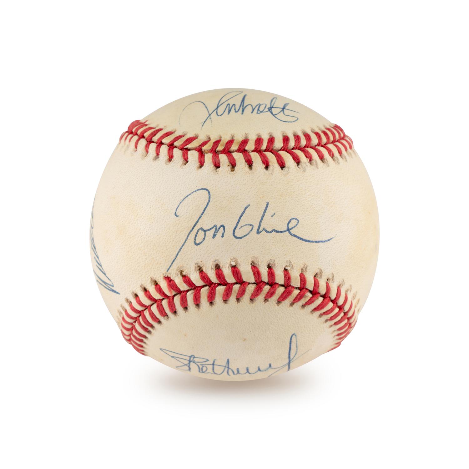 An Atlanta Braves Pitching Aces Multi Signed Autograph Baseball (Beckett Authentication Services)