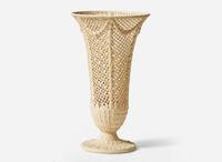 A Rare Wedgwood Imperial Queensware Footed Vase and Liner, UK, circa 1875