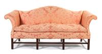 A George III Style Mahogany Camelback Sofa