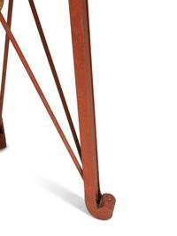 A Pair of Red and Gold Tole Peinte Jardiniere Stands