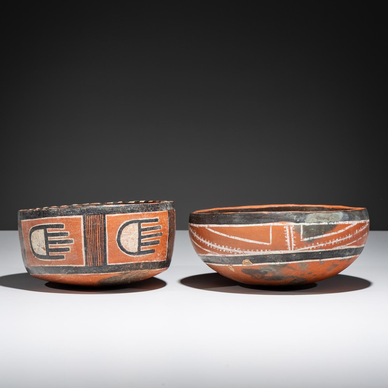 Ancestral Pueblo, Four Mile Polychrome Pottery Bowls