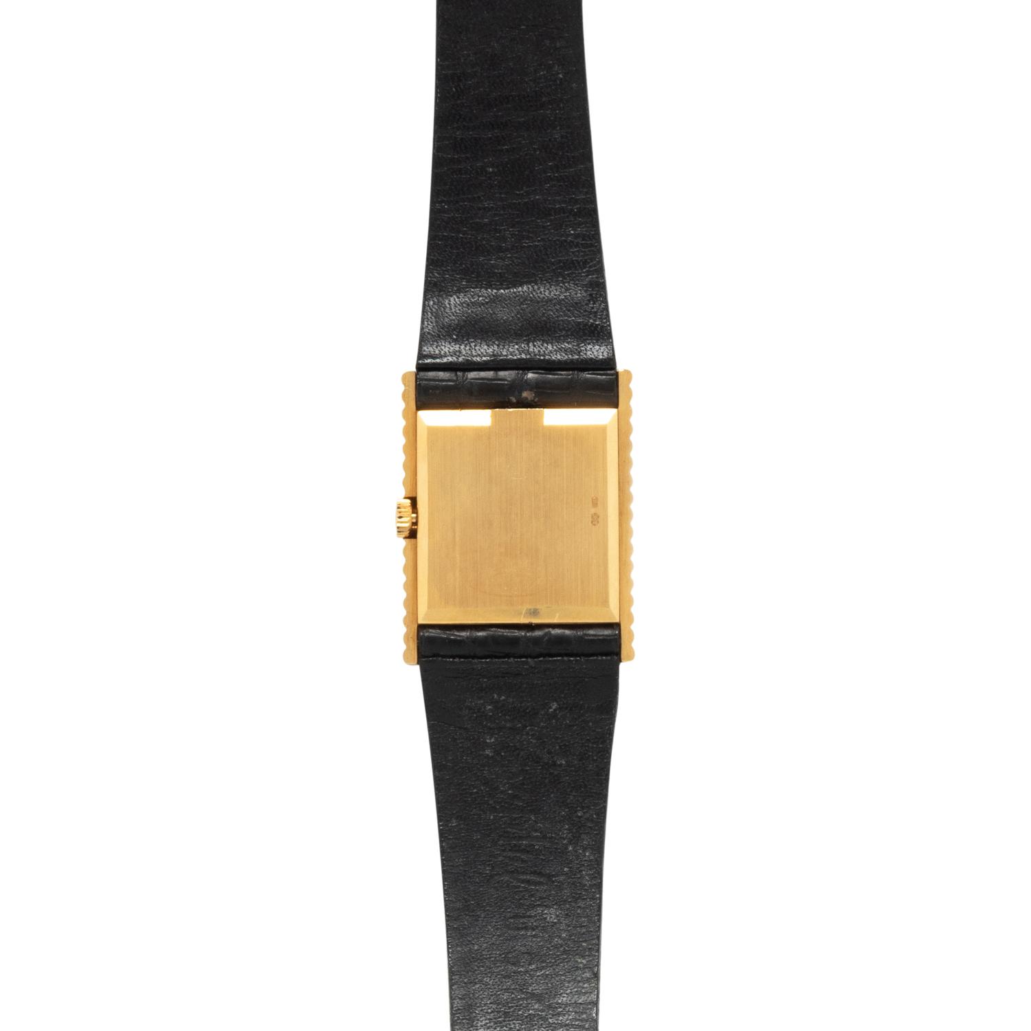 ROLEX, 18K YELLOW GOLD 'CELLINI' BLUE DIAL WATCH