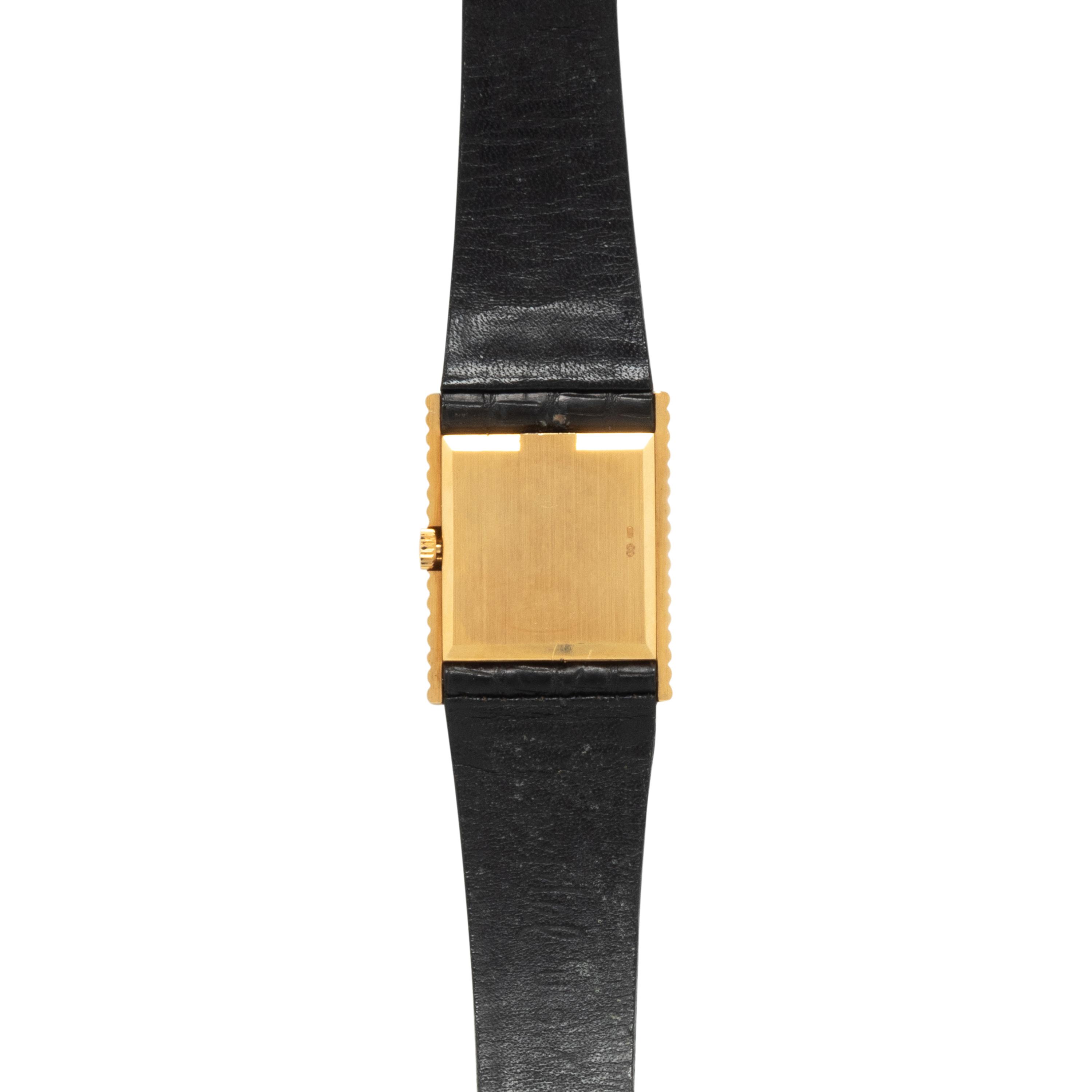ROLEX, 18K YELLOW GOLD 'CELLINI' BLUE DIAL WATCH