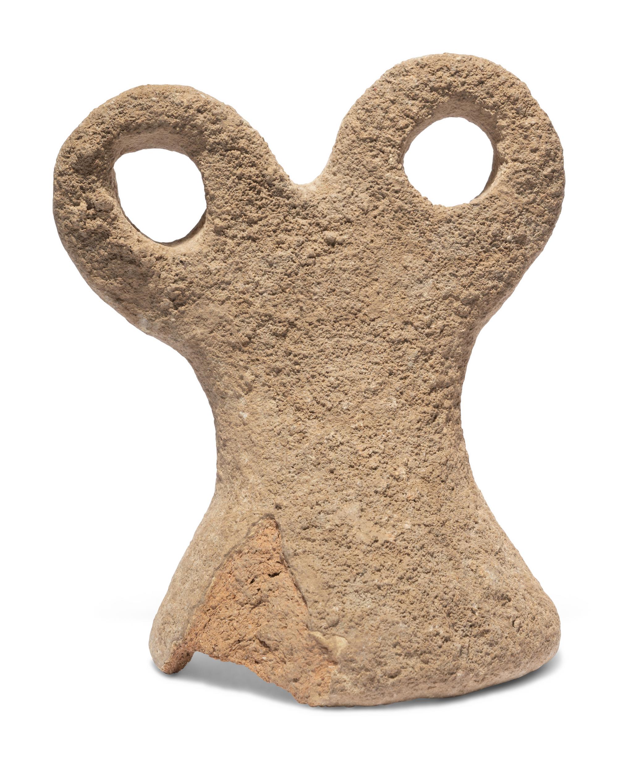 A Syrian Terracotta Spectacle Idol