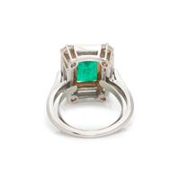 CARTIER, EMERALD AND DIAMOND RING