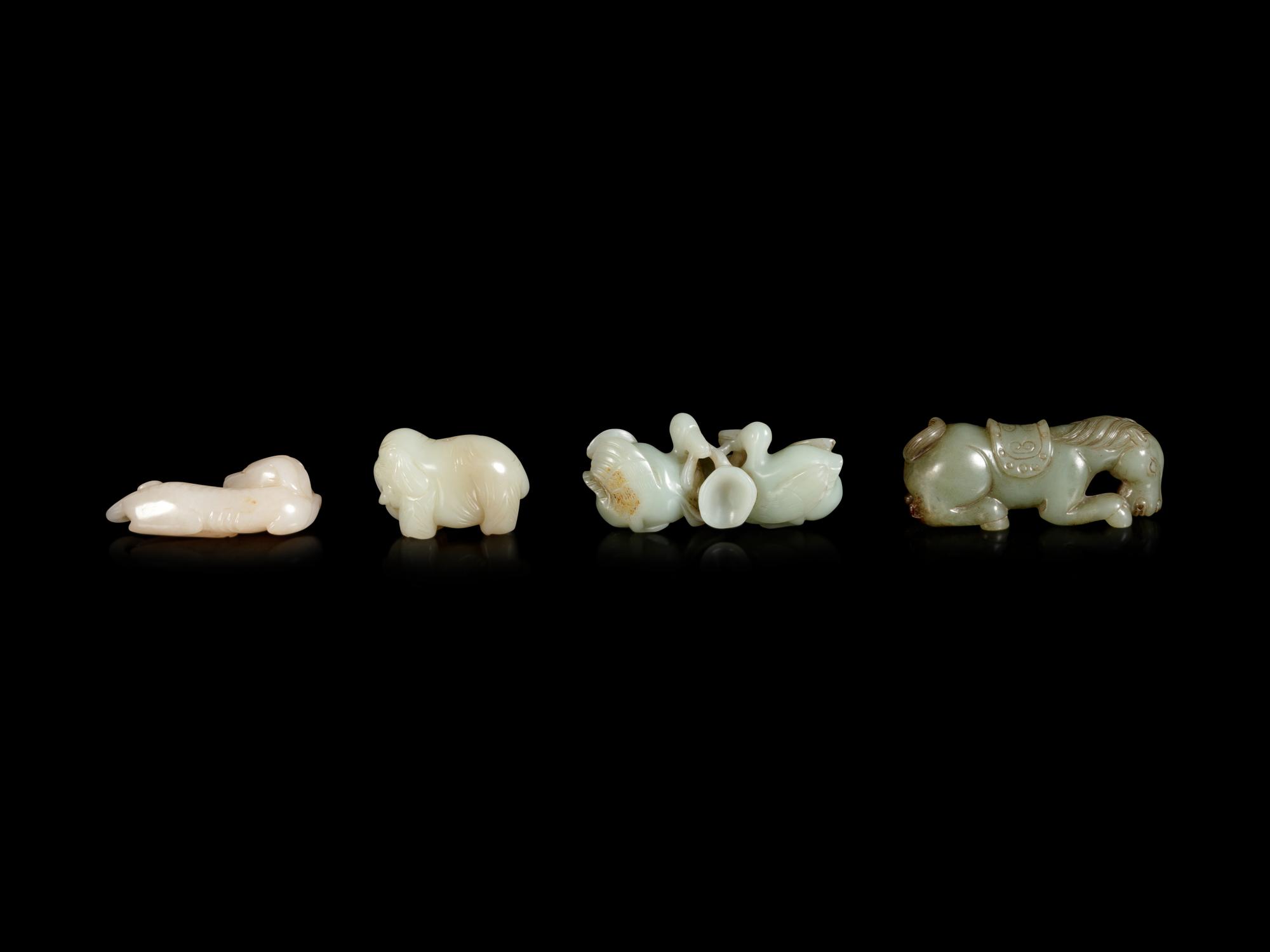 Four Chinese Jade Figures of Animals