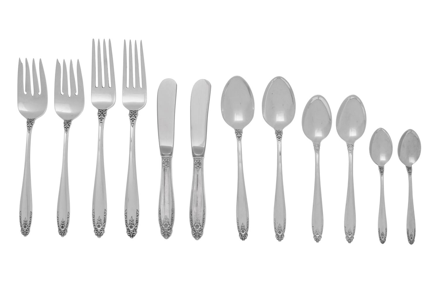 An American Silver Flatware Service