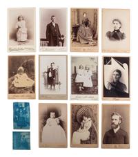 [EARLY PHOTOGRAPHY]. A collection of over 200 19th century photographs, incl. tintype of Indian Wars-era soldier.