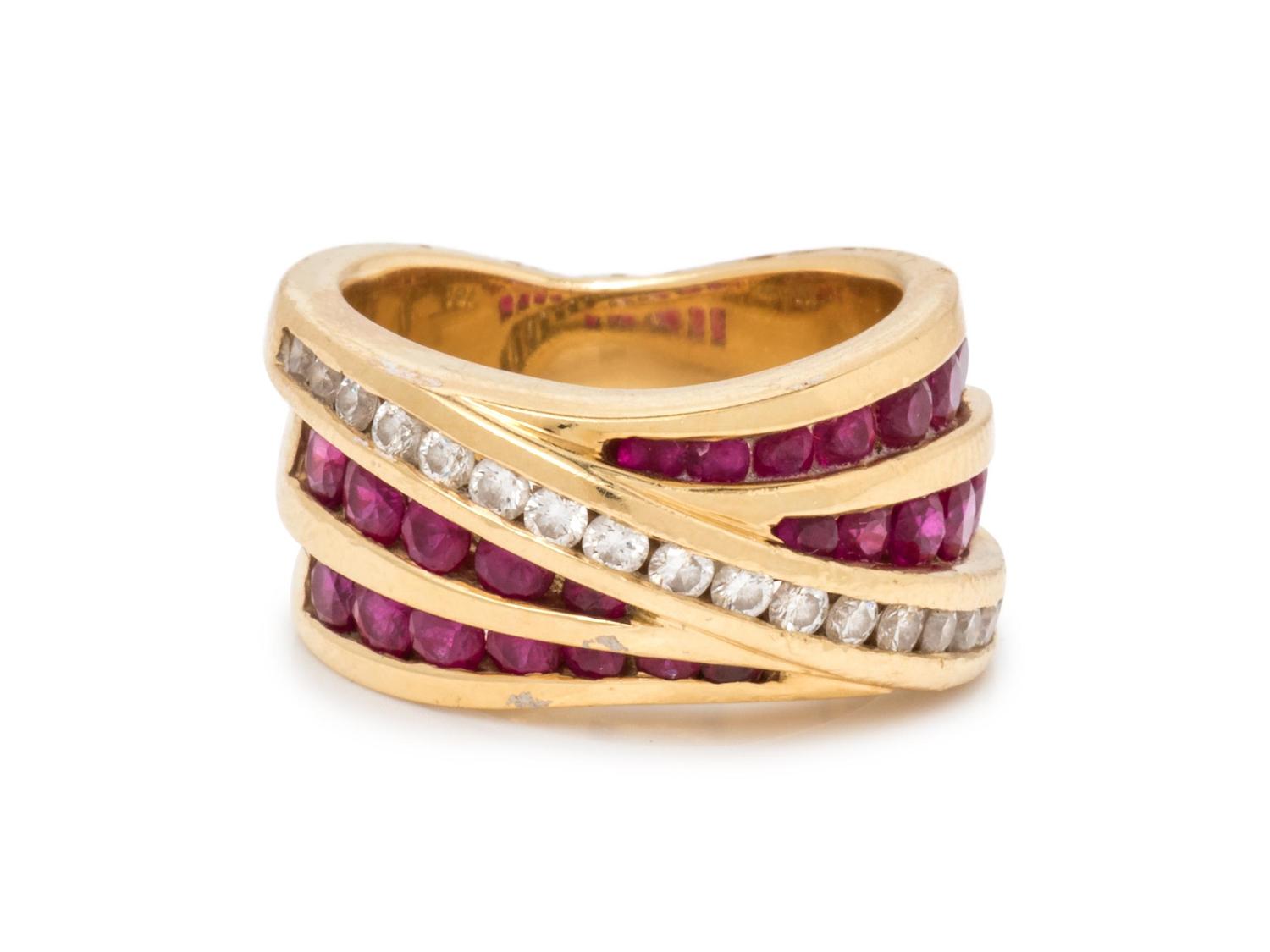 CHARLES KRYPELL, RUBY AND DIAMOND RING