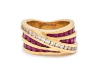CHARLES KRYPELL, RUBY AND DIAMOND RING