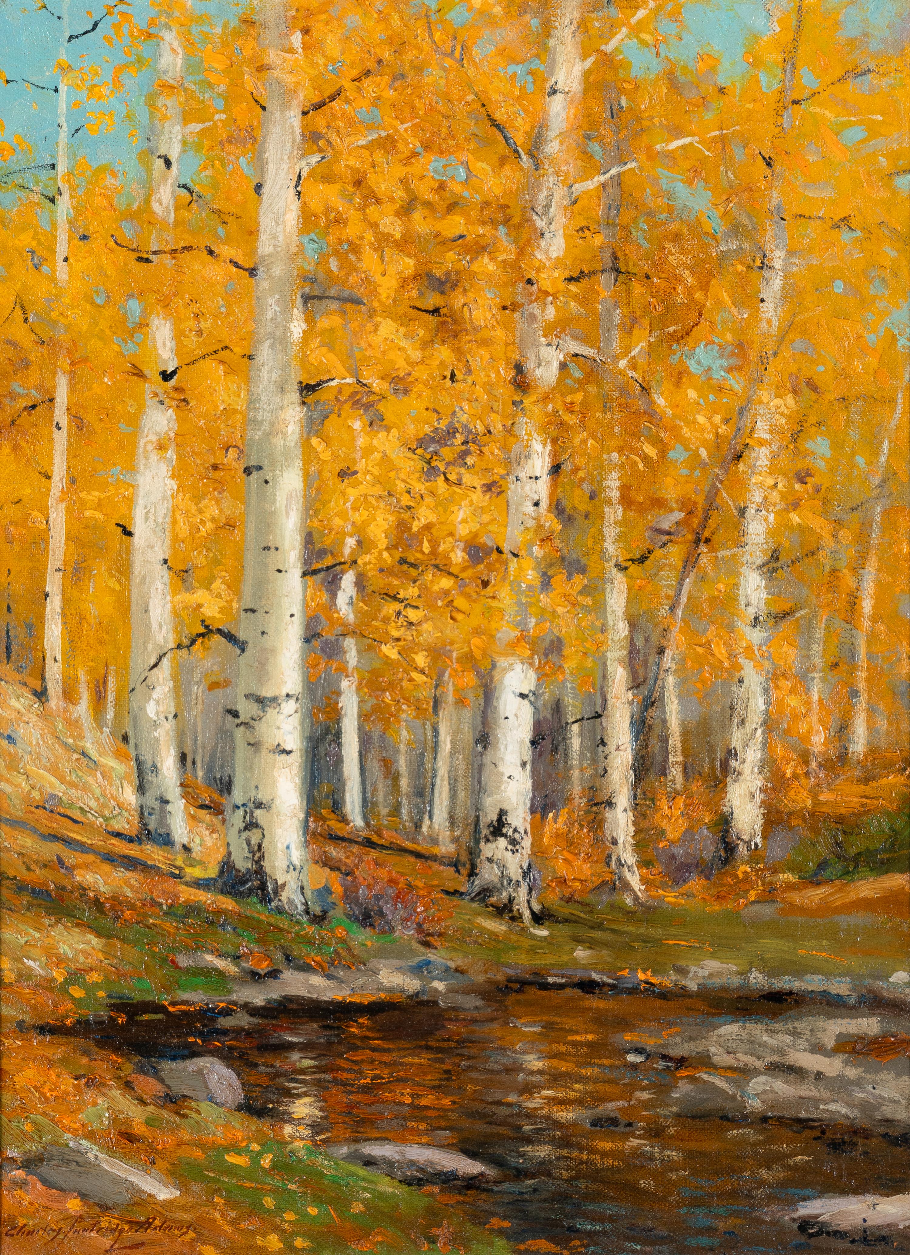 Charles Partridge Adams (American, 1858–1942) — Aspens in Gold, Estes Park, Colo.