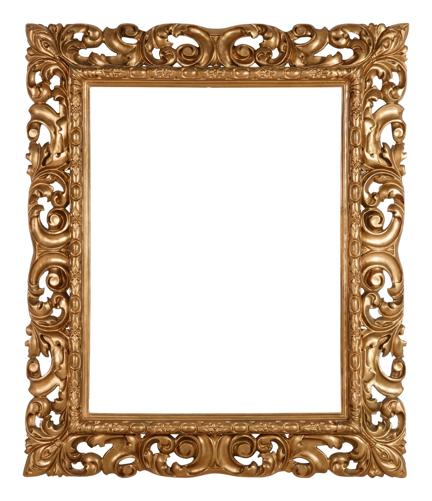 An Italian Baroque Style Giltwood Mirror Frame or Picture Frame
