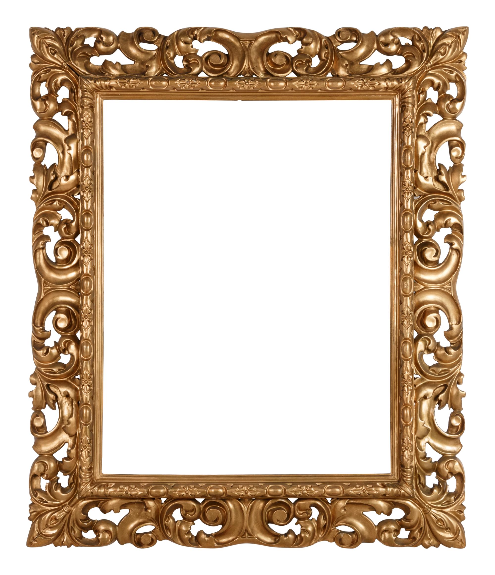 An Italian Baroque Style Giltwood Mirror Frame or Picture Frame