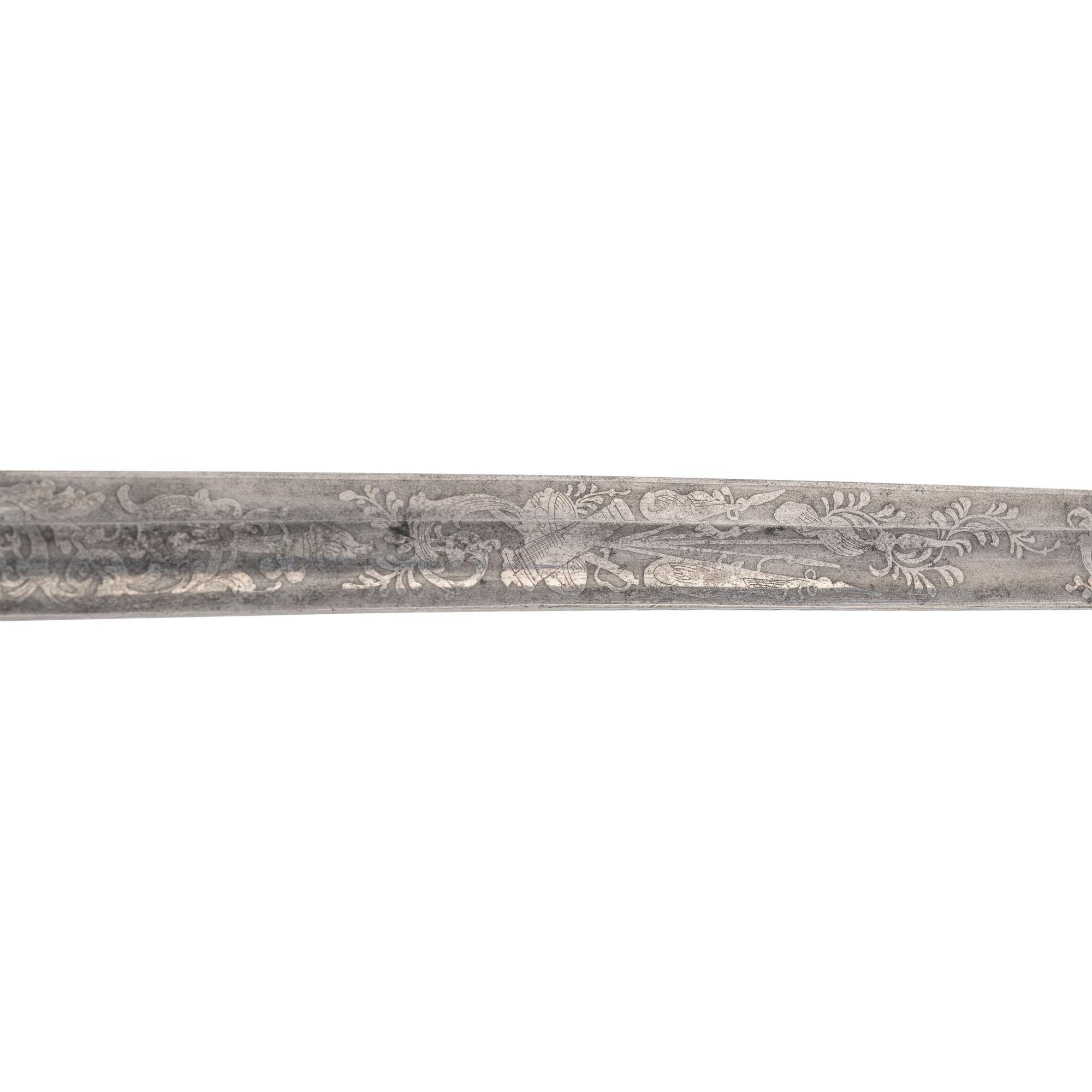 Germanic Chevaulegers Style Saber with Scabbard Inscribed to 1st Lt. O.P. Furgason 27th Indiana Infantry