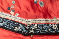 Two Red Ground Embroidered Silk Lady's Robes