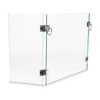 A French Glass and Steel Fire Screen