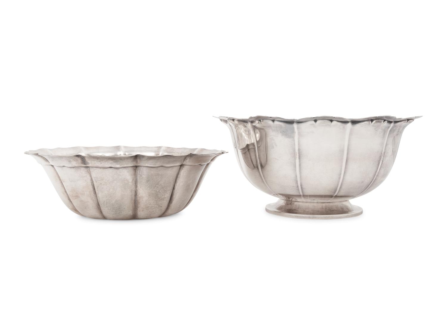 Two American Silver Bowls