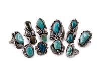 Navajo Silver and Turquoise Rings