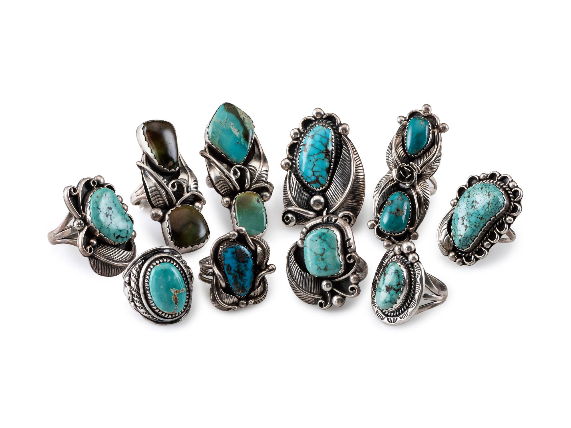 Navajo Silver and Turquoise Rings