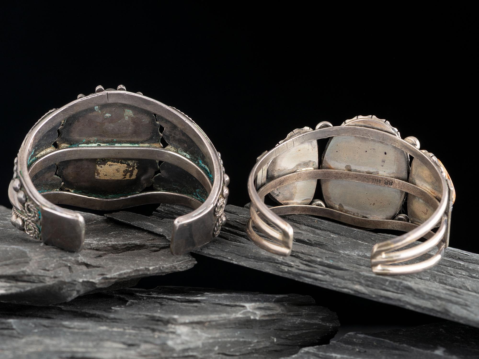 Navajo Silver and Turquoise Cuff Bracelet, PLUS