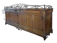 A Wrought Iron and Wood Shop Counter 118" W x 29" D x 52" H — Argentina, Circa 1920