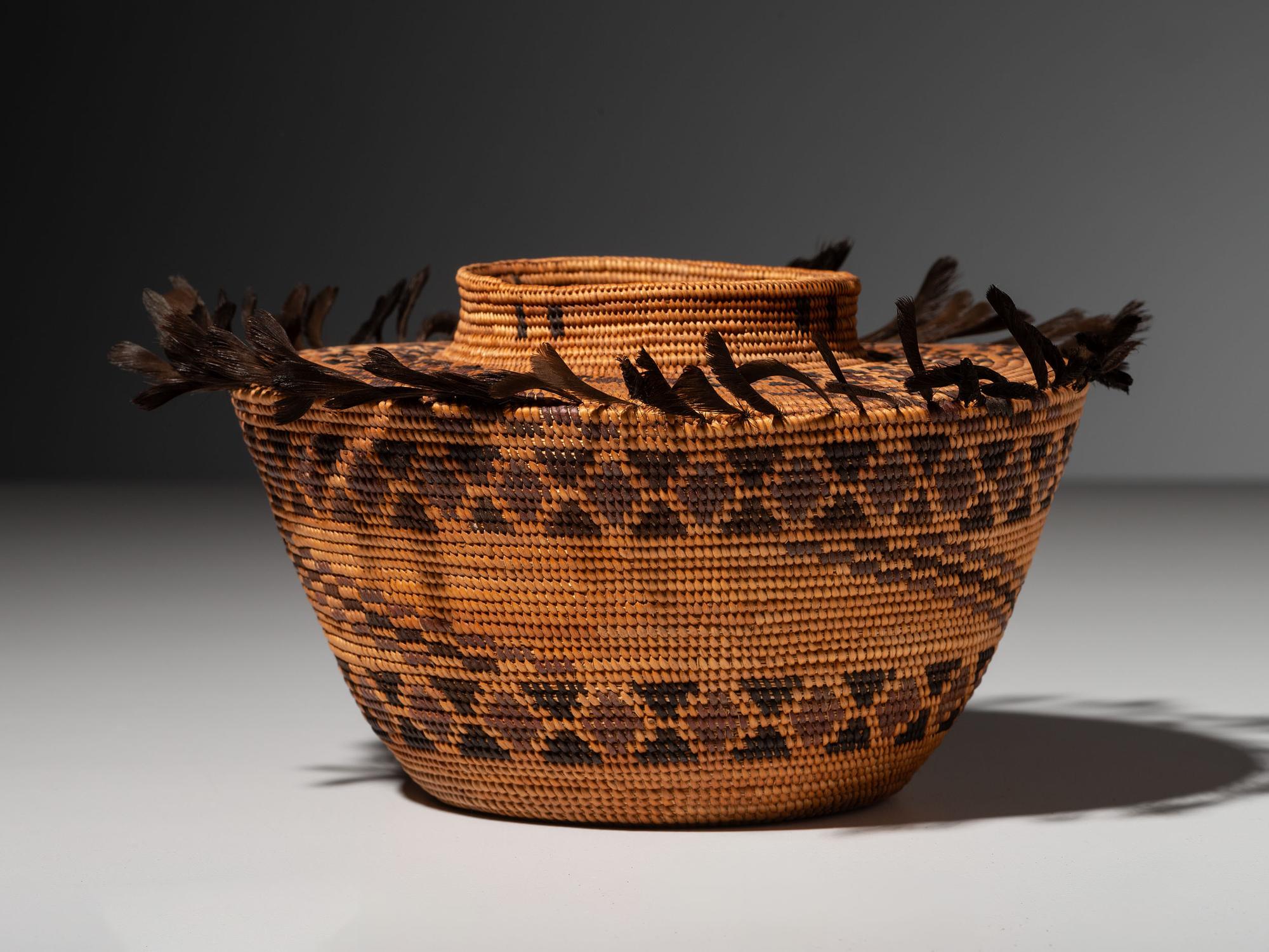 Yokut Polychrome Bottleneck Basket