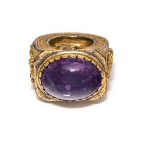 A Gilt Bronze Amethyst-Inset Papal Ring of Pope Paul V