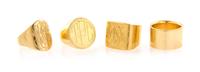 A Collection of 18 Karat Yellow Gold Rings, 42.10 dwts.