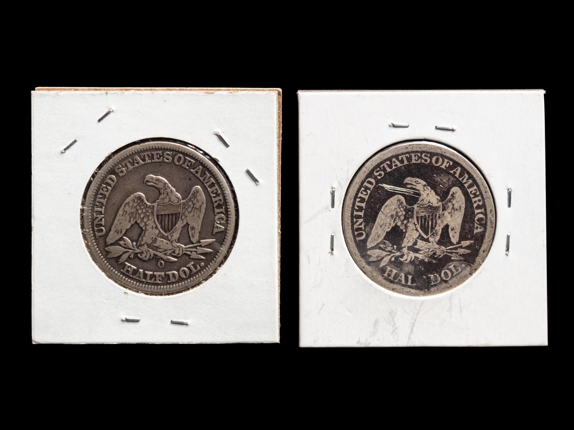 Two Seated Liberty 50c Coins