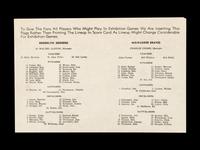 [ROBINSON, JACKIE]. Typed letter regarding "Air Lift Africa," [ With: ] Dodgers vs. Braves scorecard.