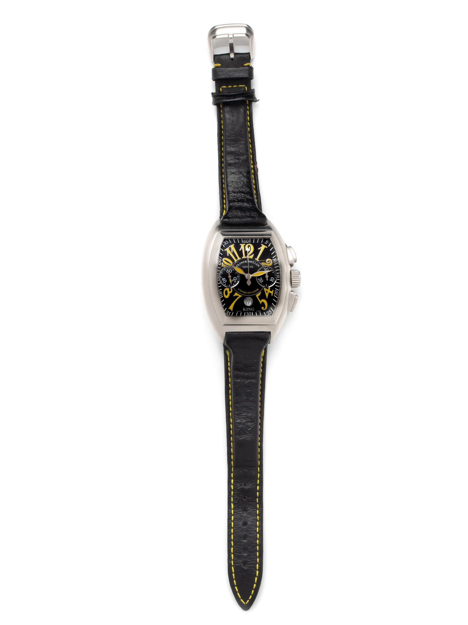 FRANCK MULLER, STAINLESS STEEL LIMITED EDITION REF. 8055 CC 'SOLEIL' CHRONOGRAPH WRISTWATCH