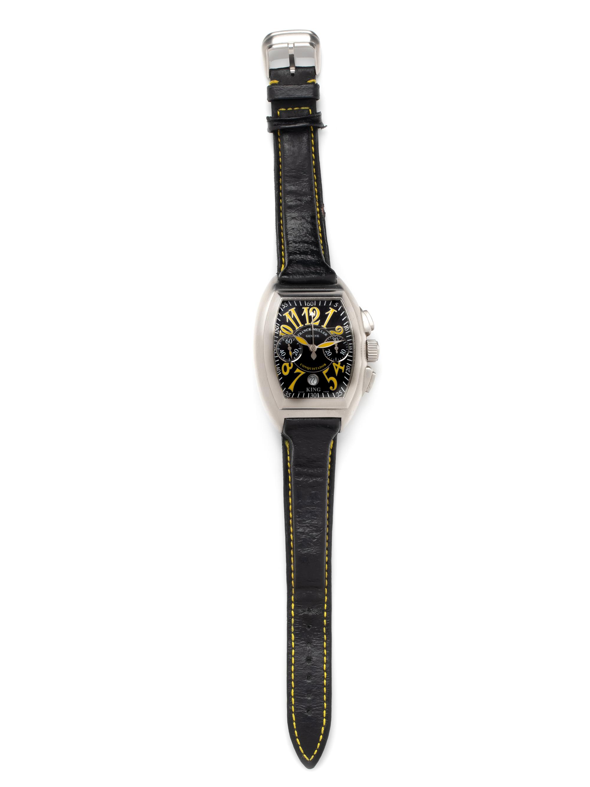 FRANCK MULLER, STAINLESS STEEL LIMITED EDITION REF. 8055 CC 'SOLEIL' CHRONOGRAPH WRISTWATCH