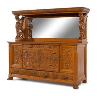 An American Renaissance Revival Carved Oak Server
