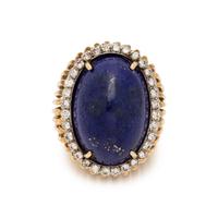 LAPIS LAZULI AND DIAMOND RING