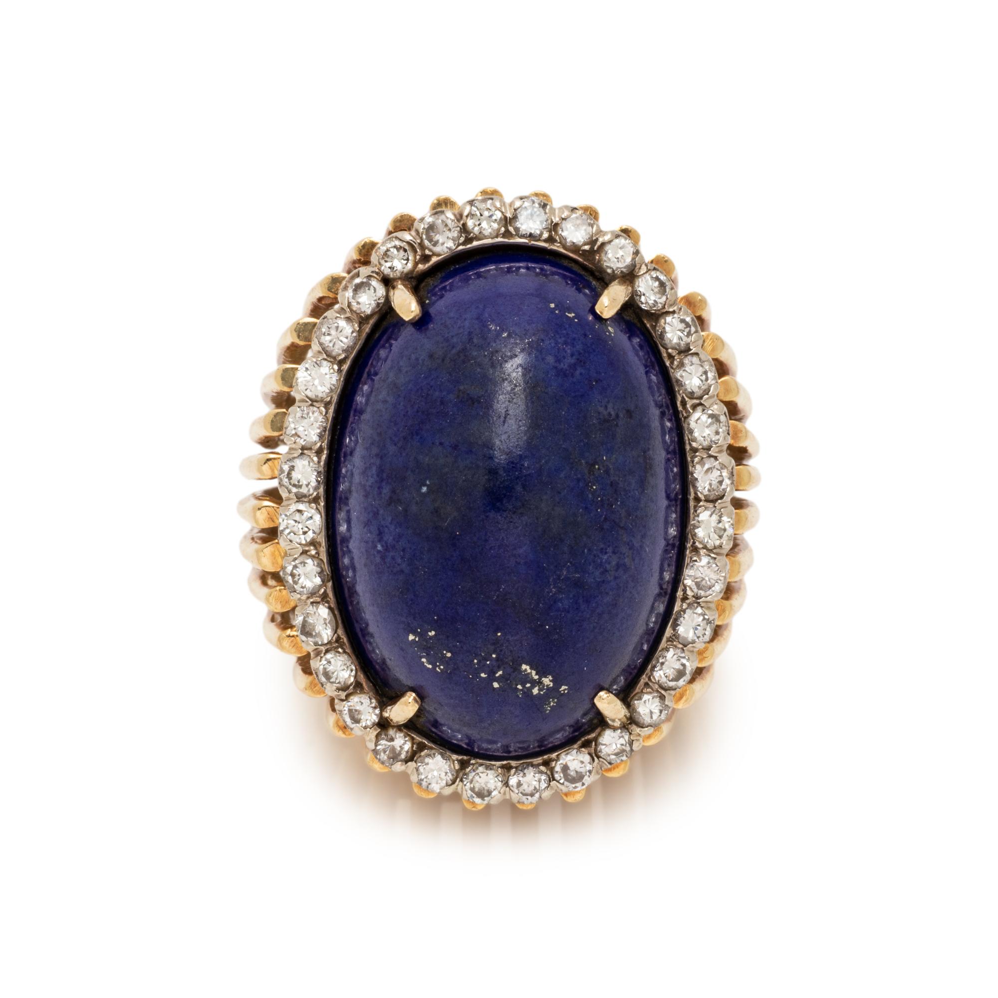 LAPIS LAZULI AND DIAMOND RING