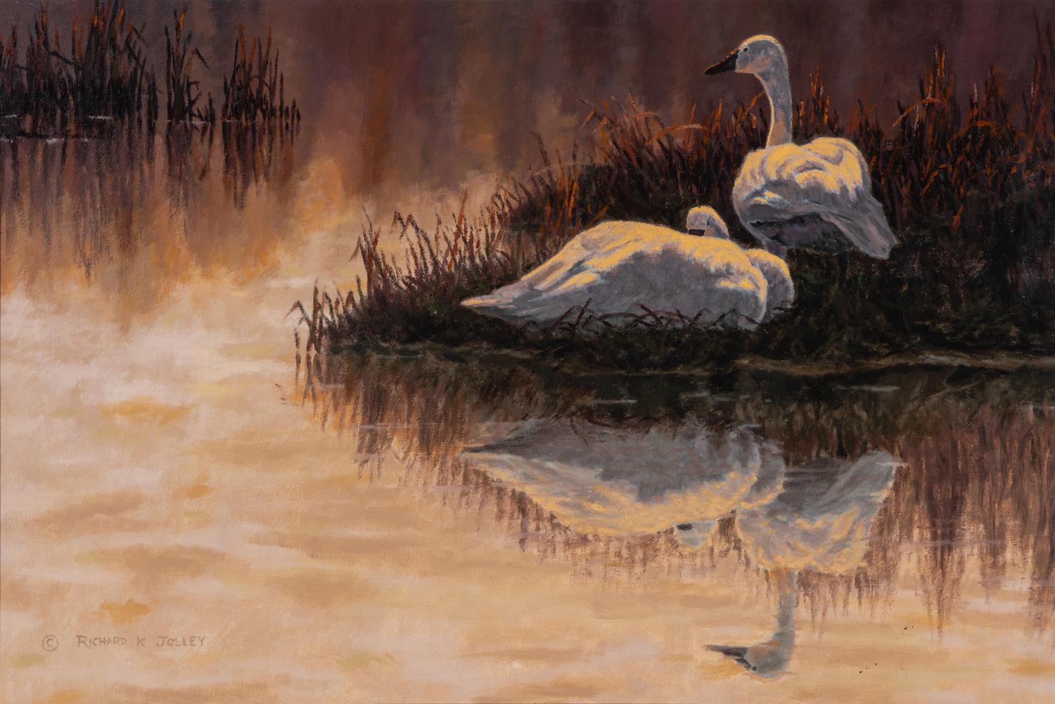 Richard K. Jolley (American, b. 1954) — Swans