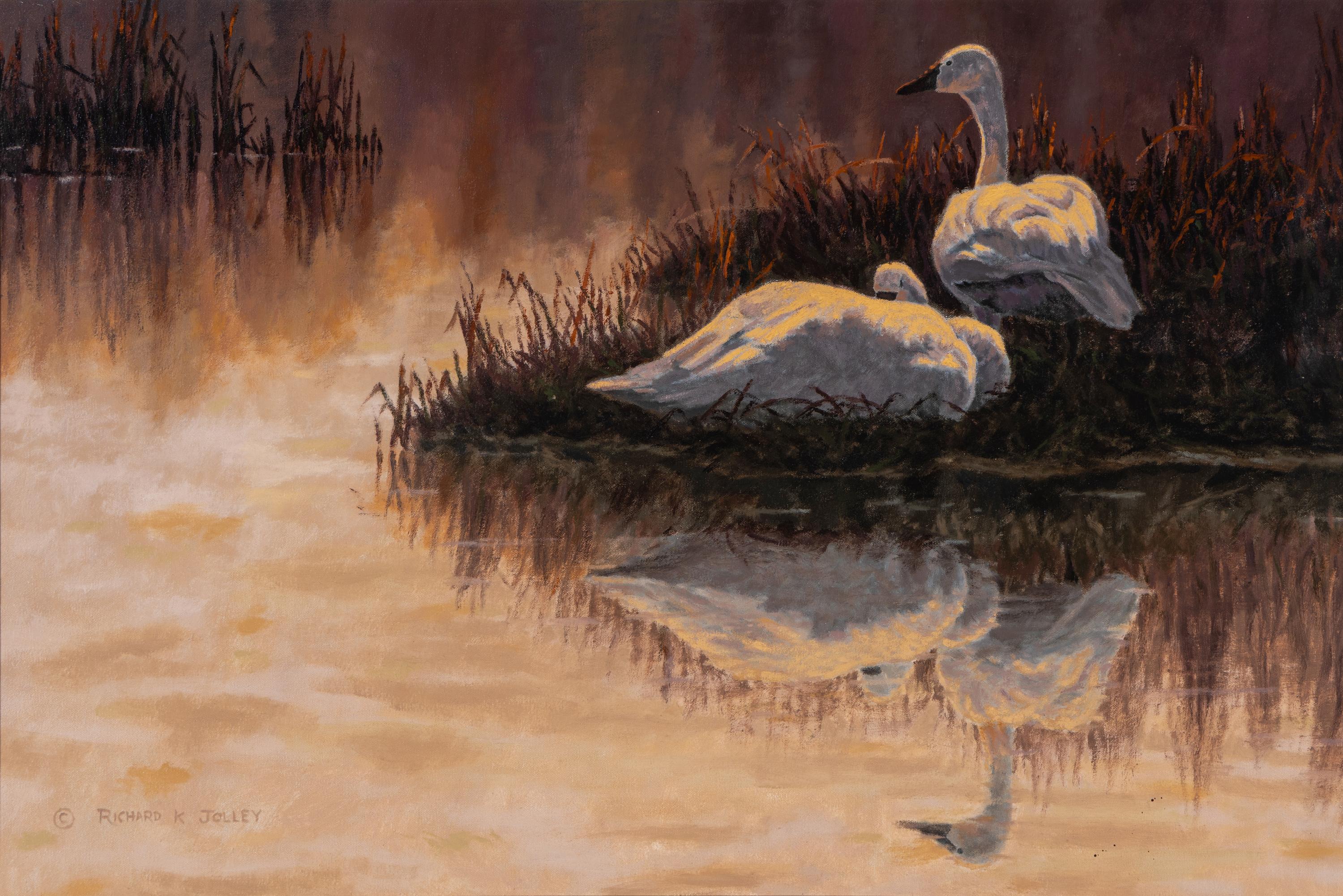 Richard K. Jolley (American, b. 1954) — Swans
