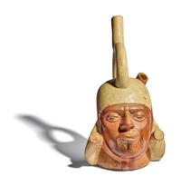 A Moche Stirrup Vessel in the Form of a Portrait Head