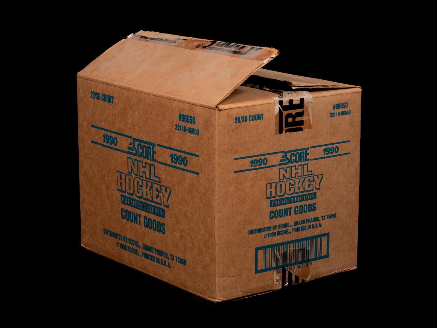 A Factory Case of 1990 Score Hockey Cards