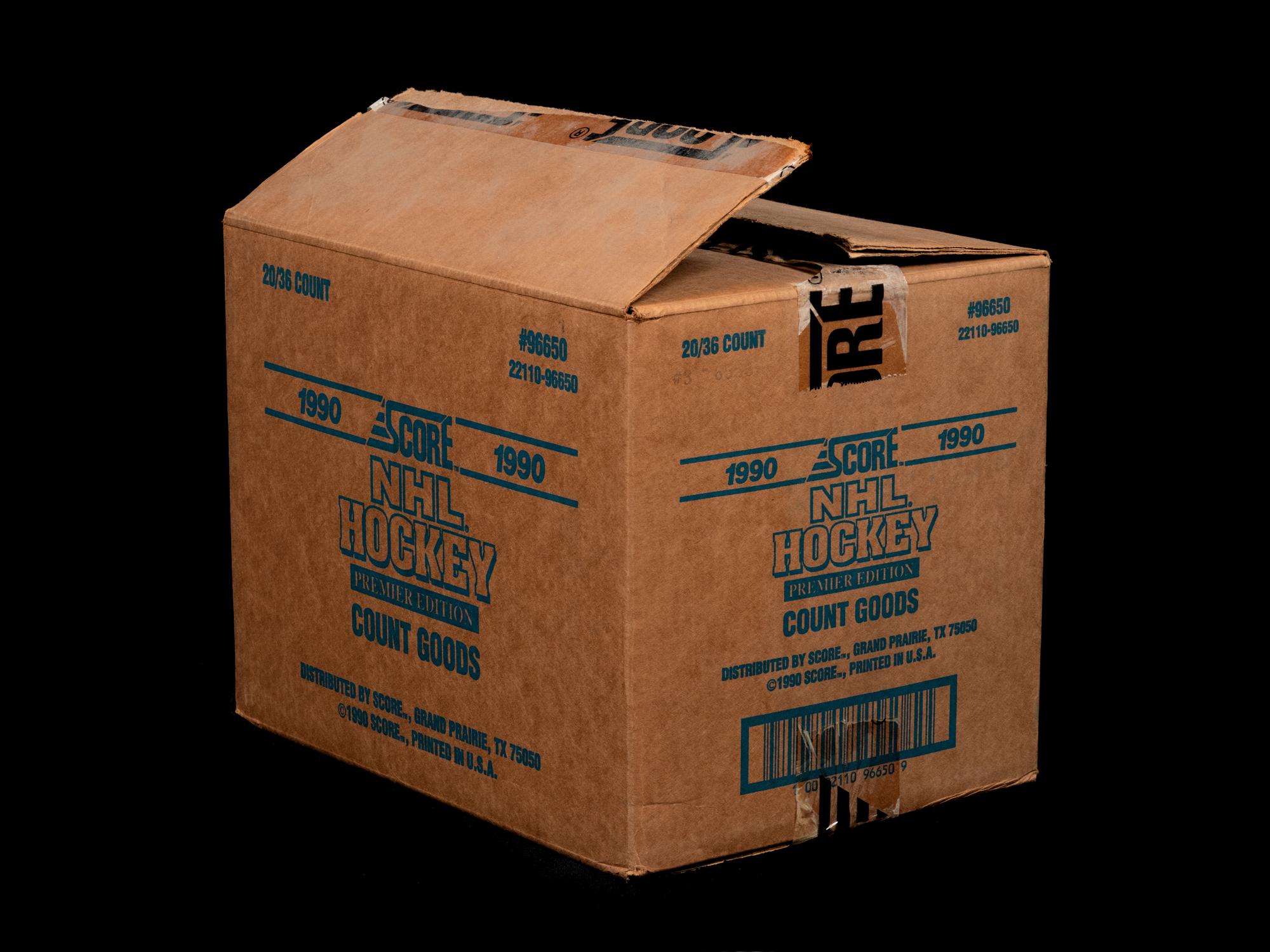 A Factory Case of 1990 Score Hockey Cards