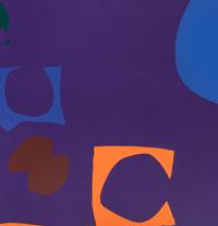 Blue and Deep Violet with Orange, Brown, Green , 1970