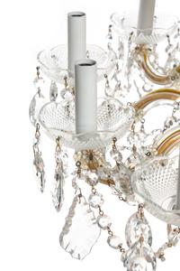 A Neoclassical Cut Glass Eighteen-Light Chandelier