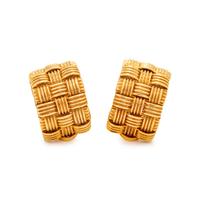ROBERTO COIN, YELLOW GOLD 'APPASSIONATA' EARCLIPS