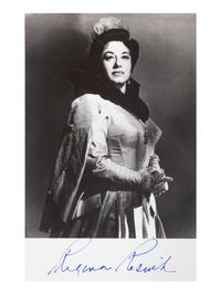 [20TH-CENTURY OPERA SINGERS]. A group of 6 signed photographs or photographic postcards of opera singers from the 1950s-1960s, comprising images of: