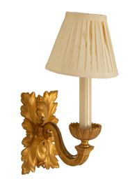 A Pair of Gilt Bronze Single-Light Sconces