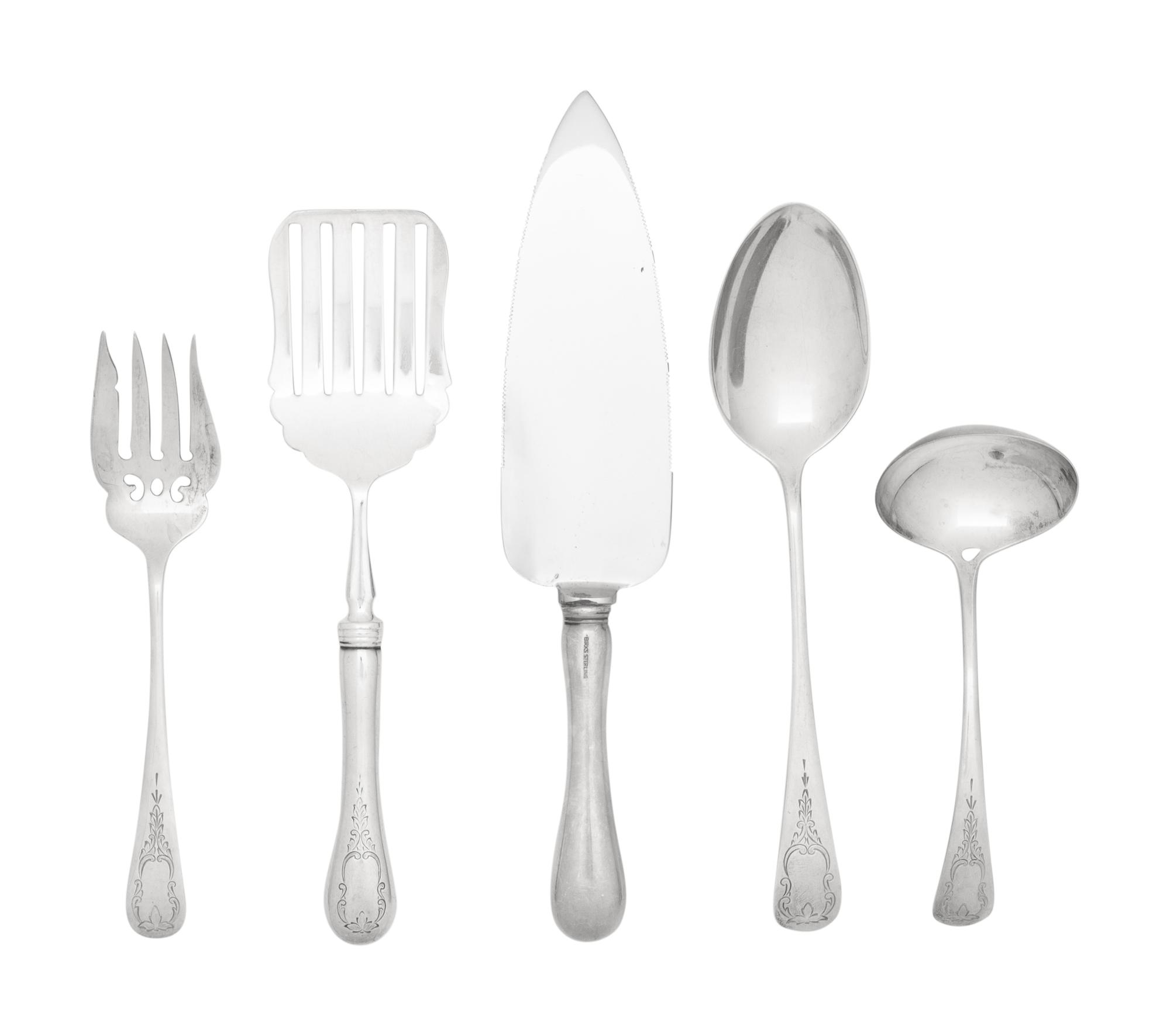 A Canadian Silver Flatware Service