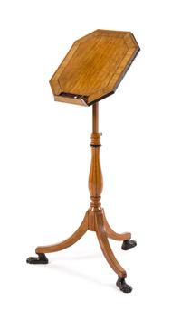 A George III Satinwood Music Stand Height 46 1/2 inches. — CIRCA 1800, ATTRIBUTED TO GILLOWS