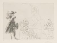 Pablo Picasso (Spanish, 1881-1973) — Quatre portefaix apportant a un gentilhomme une jeune femme sur une litiere (from Séries 347 ), 1968
